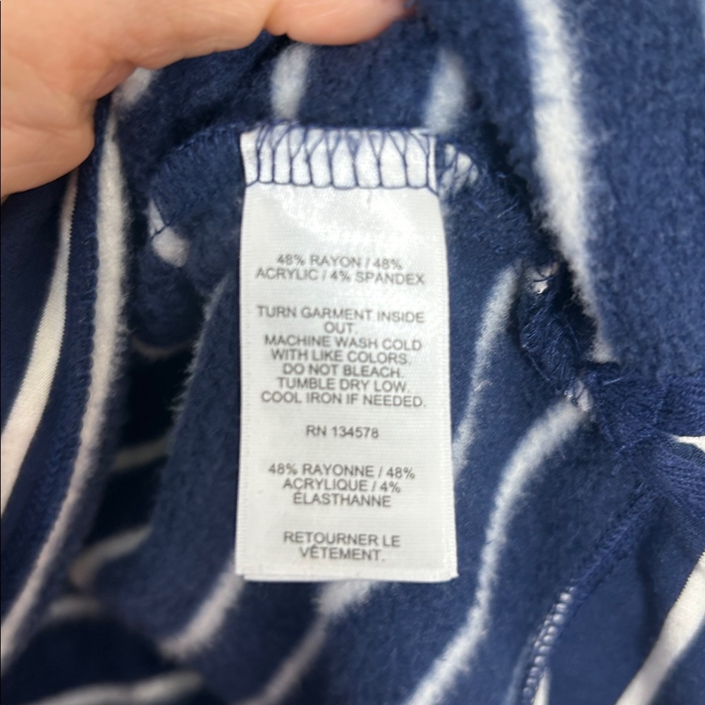 Vineyard Vines Dreamcloth Polo Pullover Navy Stripes in Deep Bay women’s XL - Picture 4 of 6